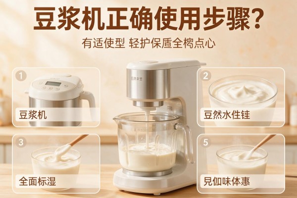 豆浆机正确使用步骤?