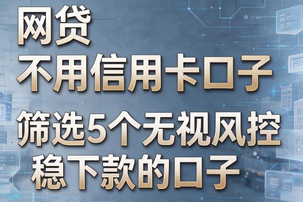 网贷不用信用卡口子，筛选5个无视风控稳下款的口子