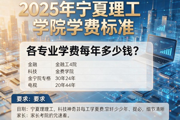 2025年宁夏理工学院学费标准,各专业学费每年多少钱?家长考生速看