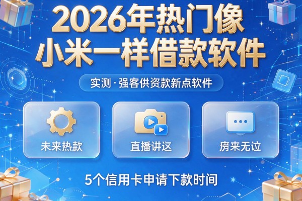 2026年热门像小米一样借款软件,实测5个信用卡申请下款时间