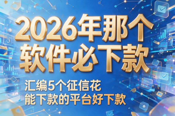 2026年那个软件必下款,汇编5个征信花能下款的平台好下款