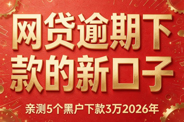 网贷逾期下款的新口子,亲测5个黑户下款3万2026年