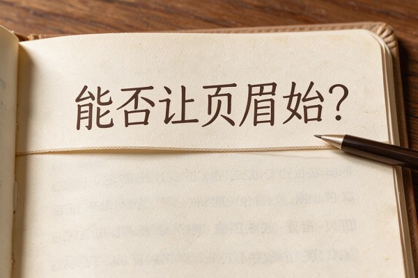 能否让页眉从第二页或后面开始?