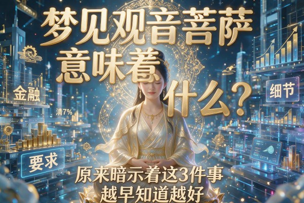 梦见观音菩萨意味着什么?原来暗示着这3件事,越早知道越好
