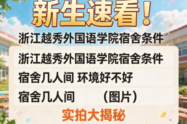 新生速看!浙江越秀外国语学院宿舍条件,宿舍几人间环境好不好(图片)实拍大揭秘