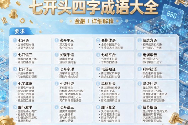 七开头的四字成语大全及详细解释