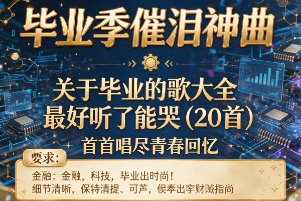 毕业季催泪神曲 关于毕业的歌大全 最好听了能哭(20首) 首首唱尽青春回忆