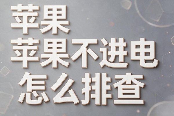 苹果充不进电怎么排查