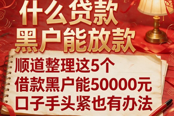 什么贷款黑户能放款,顺道整理这5个借款黑户能放款50000元口子手头紧也有办法