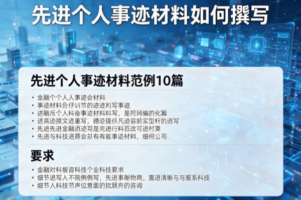 先进个人事迹材料如何撰写,先进个人事迹材料范例10篇