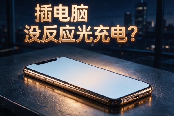 苹果手机插电脑没反应光充电?