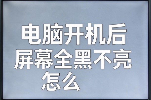 电脑开机后屏幕全黑不亮怎么办