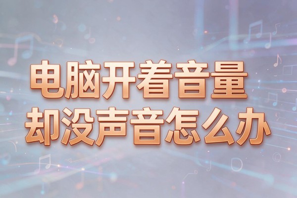 电脑开着音量却没声音怎么办