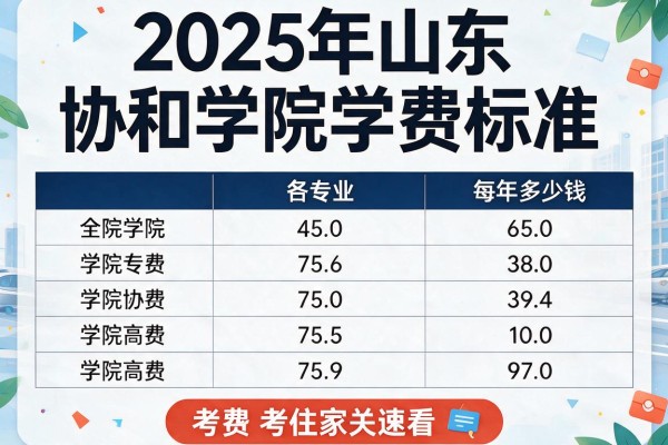 2025年山东协和学院学费标准,各专业学费每年多少钱考生家长速看