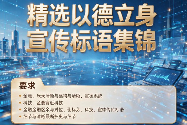 精选以德立身宣传标语集锦