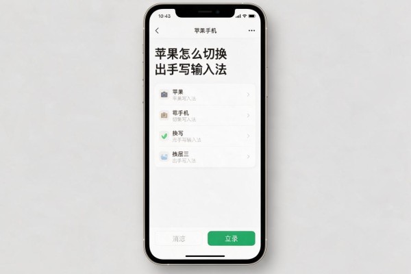 苹果手机怎么切换出手写输入法