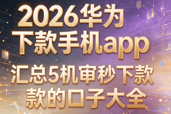 2026华为下款手机app,汇总5个机审秒下款的口子大全