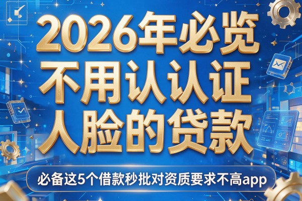 2026年必览不用认证人脸的贷款，必备这5个借款秒批对资质要求不高app
