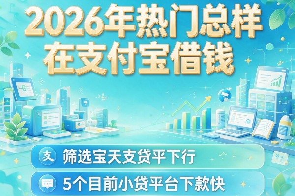 2026年热门总样在支付宝借钱,筛选5个目前小贷平台下款快