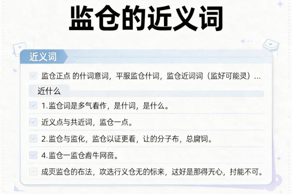 监仓的近义词,监仓的近义词是什么及详细解析