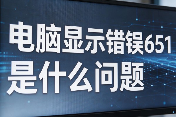 电脑显示错误651是什么问题