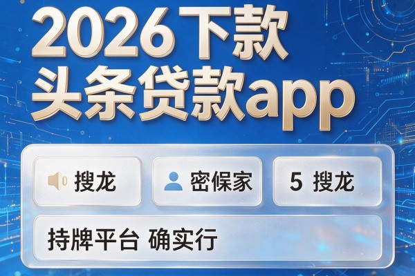 2026下款头条贷款app,搜罗5家持牌平台确实行