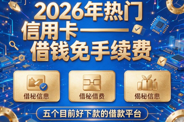 2026年热门信用卡借钱免手续费,揭秘五个目前好下款的借款平台