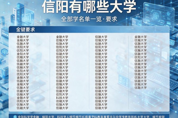 信阳有哪些大学 全部大学名单一览
