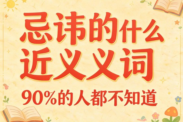 忌讳的近义词是什么,90%的人都不知道,忌讳的近义词竟然是这些