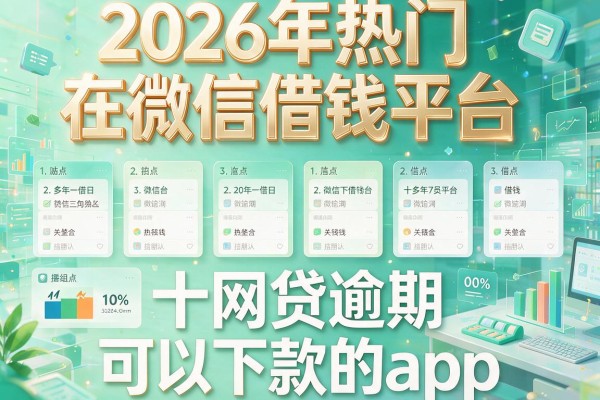 2026年热门在微信借钱平台,十多个网贷逾期可以下款的app