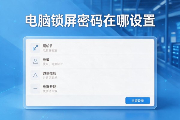 电脑锁屏密码在哪设置