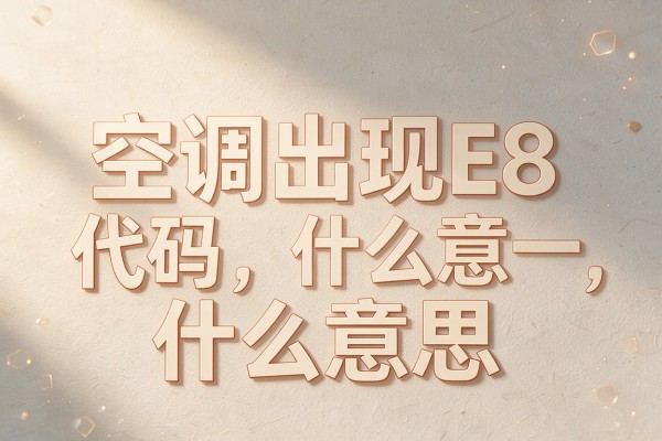 空调出现E8代码什么意思