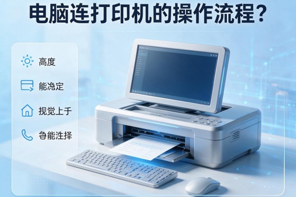 电脑连打印机的操作流程?