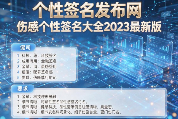 个性签名发布网热门推荐伤感个性签名大全2023最新版