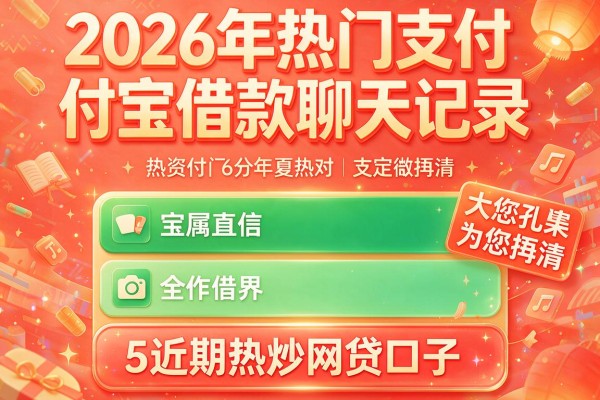 2026年热门支付宝借款聊天记录,为您捋清5个近期热炒网贷口子