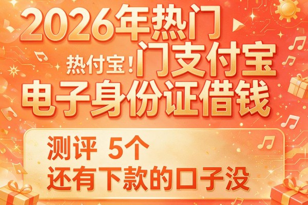 2026年热门支付宝电子身份证借钱,测评5个还有下款的口子没