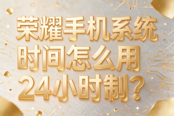 荣耀手机系统时间怎么用24小时制?