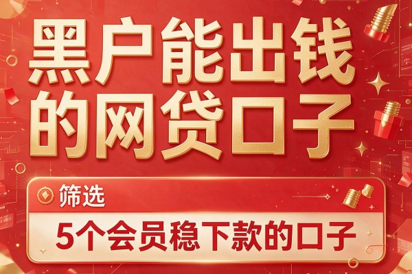 黑户能出钱的网贷口子,筛选5个会员稳下款的口子