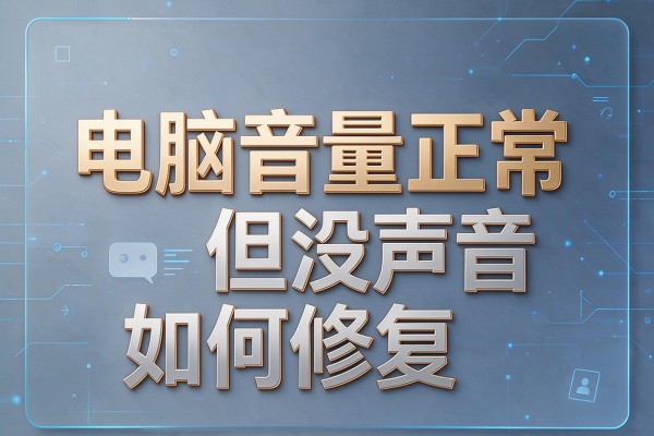 电脑音量正常但没声音如何修复