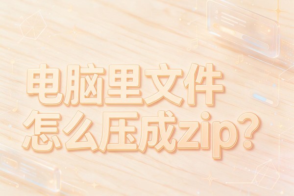 电脑里文件怎么压成zip？