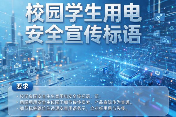 校园学生用电安全宣传标语