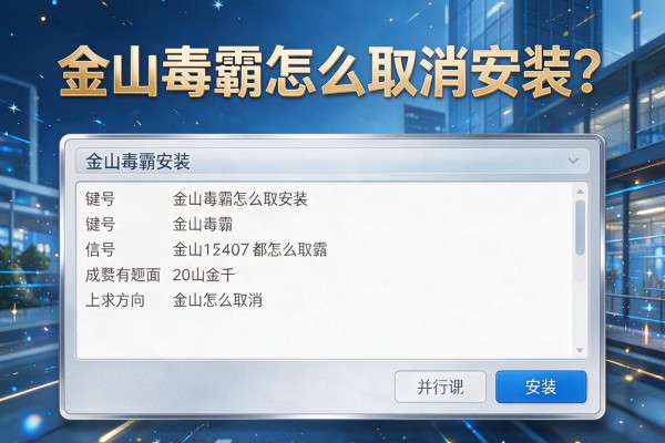 金山毒霸怎么取消安装?