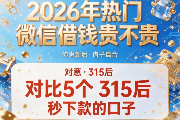 2026年热门微信借钱贵不贵,对比5个315后秒下款的口子