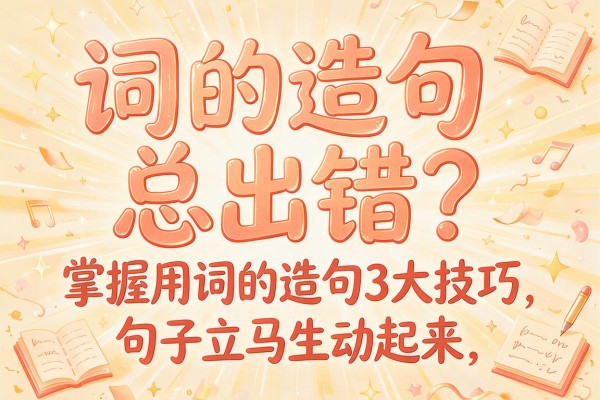 词的造句总出错?掌握用词的造句3大技巧,句子立马生动起来