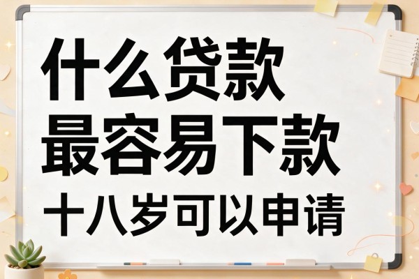 什么贷款最容易下款十八岁可以申请,本文为您全面解读!