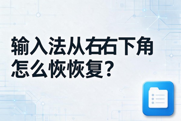 输入法图标从右下角消失了怎么恢复？