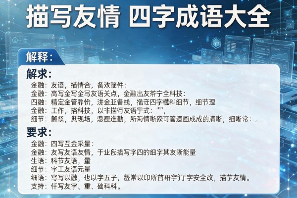 描写友情的四字成语大全及解释