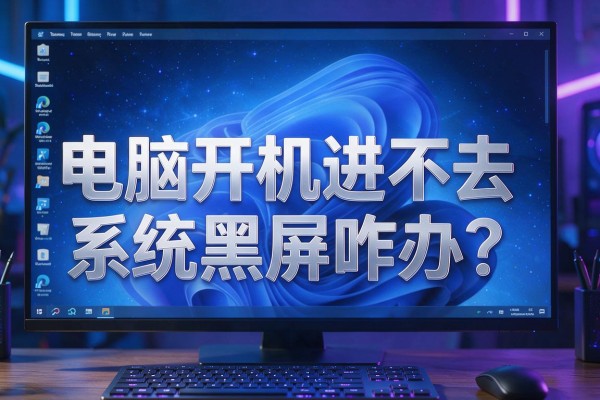 电脑开机进不去系统黑屏咋办?
