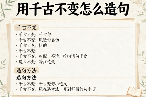 用千古不变怎么造句,千古不变的造句方法