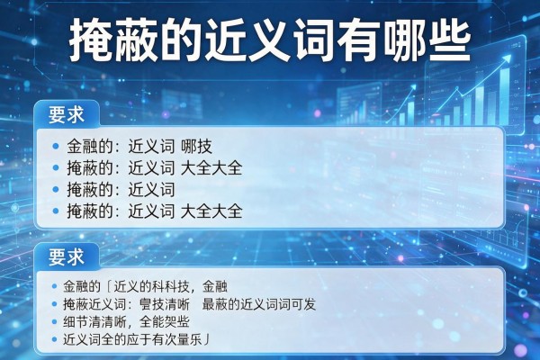 掩蔽的近义词有哪些,掩蔽的近义词大全
